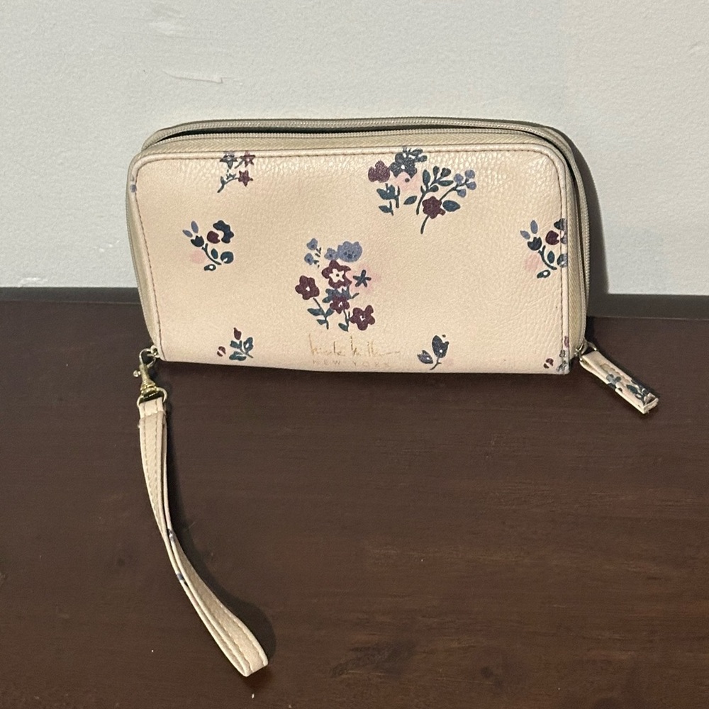Nicole Miller floral wallet with wrist strap